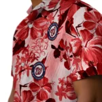 Washington Nationals Hawaiian Shirt – Hibiscus Arrangement