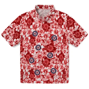 washington nationals hibiscus blooms red hawaiian shirts best selling