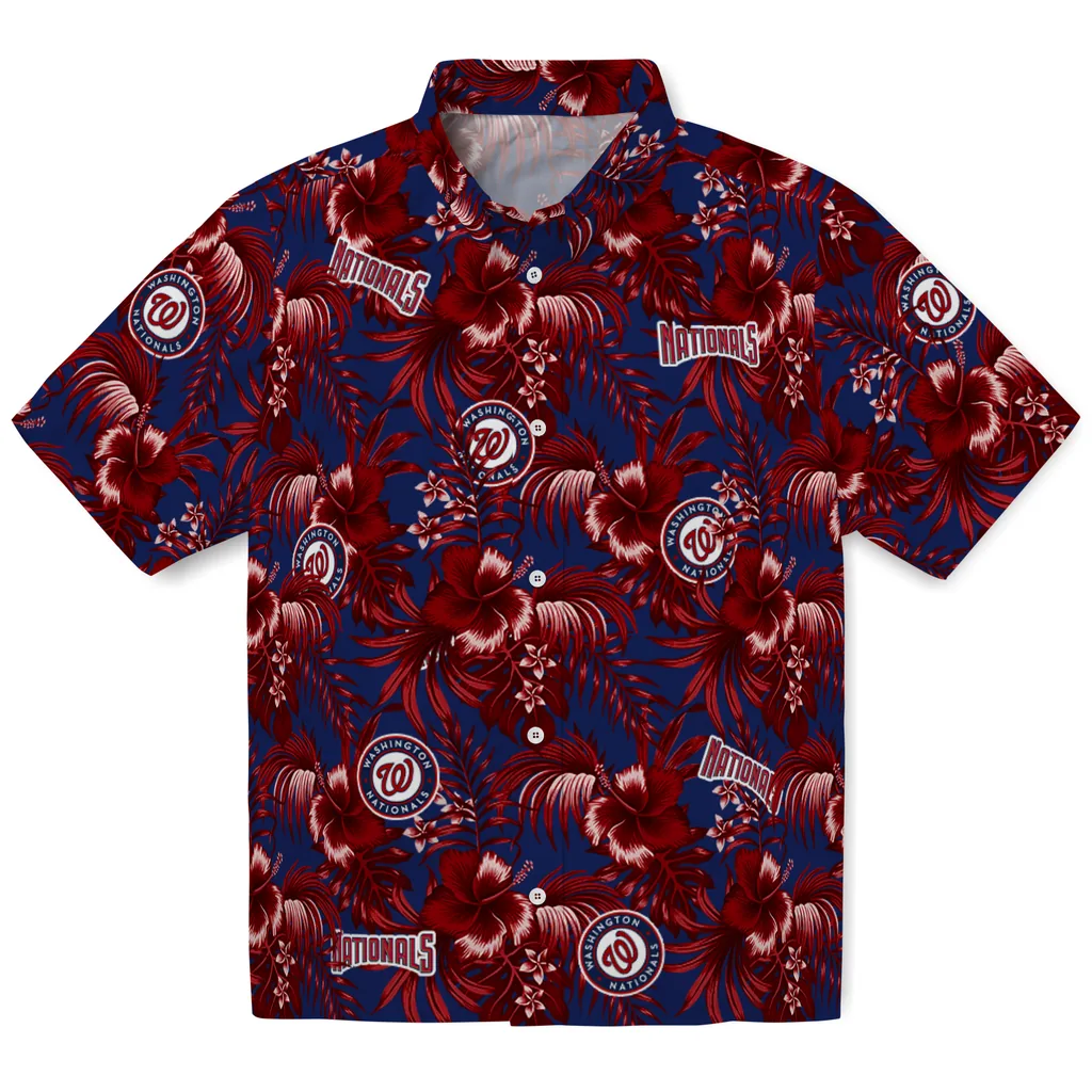 Washington Nationals Hawaiian Shirt - Hibiscus Exotic washington nationals hibiscus exotic red hawaiian shirts best selling