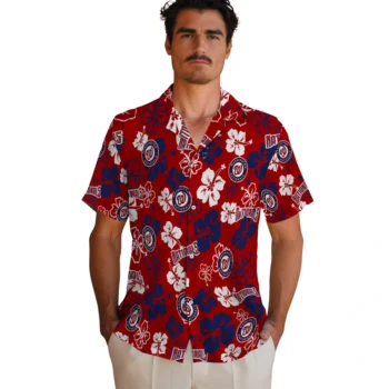 washington nationals hibiscus bloom red hawaiian shirts fashion forward