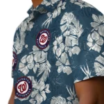 Washington Nationals Hawaiian Shirt – Hibiscus Flowers