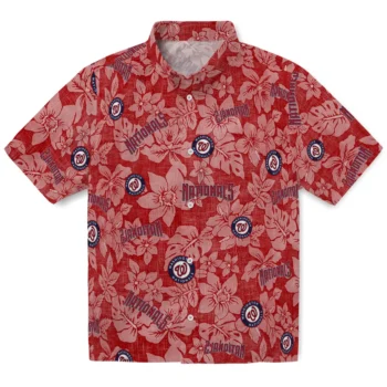 washington nationals hibiscus oasis red hawaiian shirts best selling