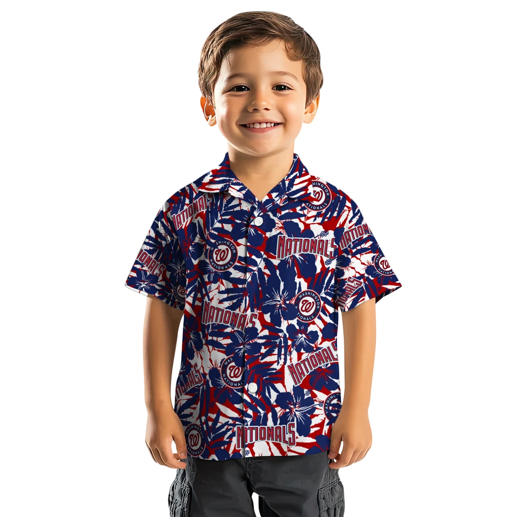 Washington Nationals Hawaiian Shirt - Hibiscus Overlay washington nationals hibiscus overlay hawaiian shirts top rated