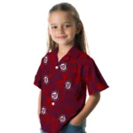 Washington Nationals Hawaiian Shirt – Leaf Outline