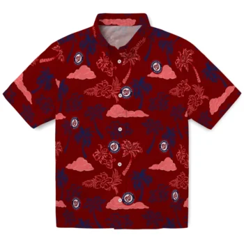 washington nationals palm and clouds red hawaiian shirts best selling