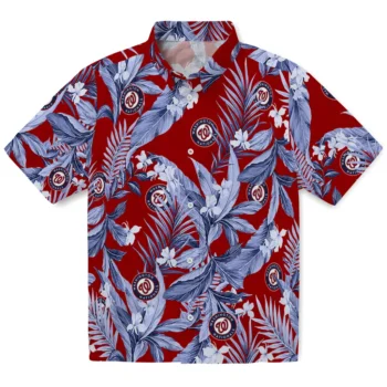 washington nationals palm leaves red hawaiian shirts best selling
