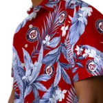 Washington Nationals Hawaiian Shirt – Palm Leaves