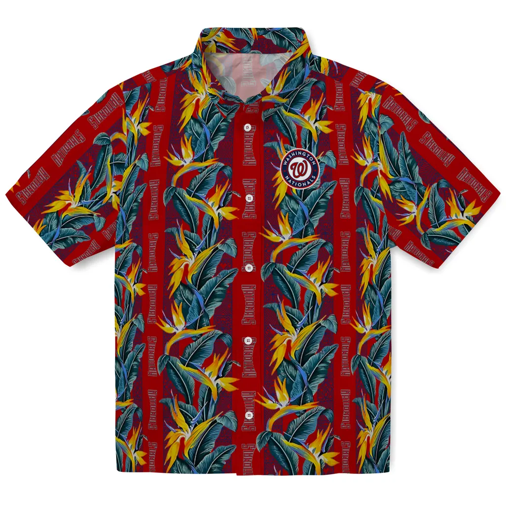 Washington Nationals Hawaiian Shirt - Paradise Vines washington nationals paradise vines red hawaiian shirts best selling