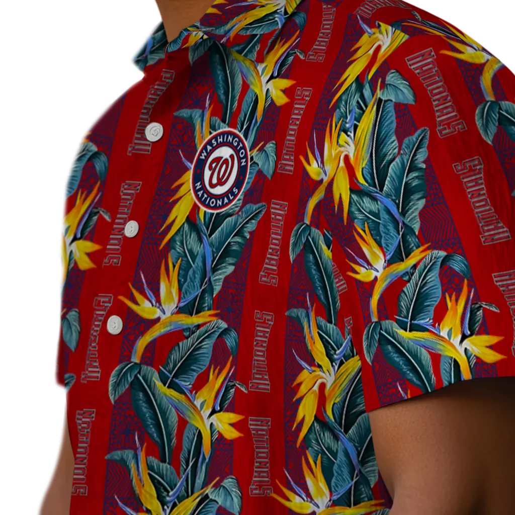 Washington Nationals Hawaiian Shirt - Paradise Vines washington nationals paradise vines red hawaiian shirts trendy