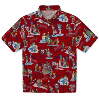 washington nationals simpsons christmas red hawaiian shirts best selling