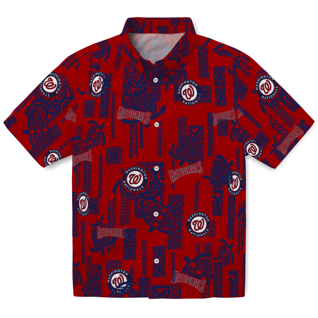 Washington Nationals Hawaiian Shirt - Turtle Lines washington nationals turtle lines red hawaiian shirts best selling