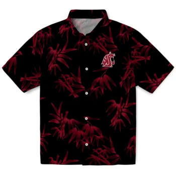 washington state cougars bamboo branches crimson black hawaiian shirts best selling