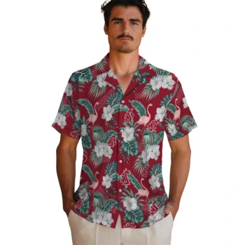 washington state cougars flamingo palms crimson hawaiian shirts fashion forward