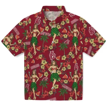 washington state cougars hawaiian girls design crimson hawaiian shirts best selling
