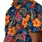 Washington State Cougars Hawaiian Shirt – Hibiscus Foliage