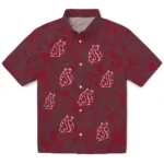 Washington State Cougars Hawaiian Shirt – Leaf Outline