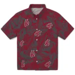 Washington State Cougars Hawaiian Shirt – Monstera Layer