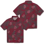 Washington State Cougars Hawaiian Shirt – Monstera Layer