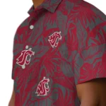 Washington State Cougars Hawaiian Shirt – Monstera Layer