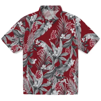washington state cougars palm leaves crimson hawaiian shirts best selling