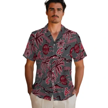 washington state cougars palm sunset hawaiian shirts fashion forward