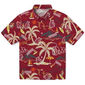 washington state cougars palm tree island crimson hawaiian shirts best selling