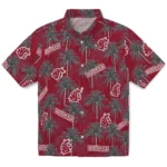 Washington State Cougars Hawaiian Shirt – Palm Tree Motif
