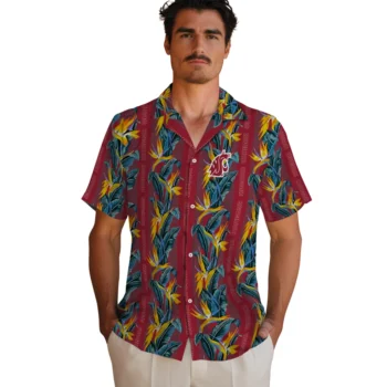 washington state cougars paradise vines crimson hawaiian shirts fashion forward