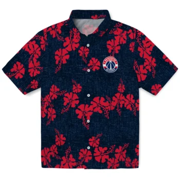 washington wizards hibiscus petals blue hawaiian shirts best selling