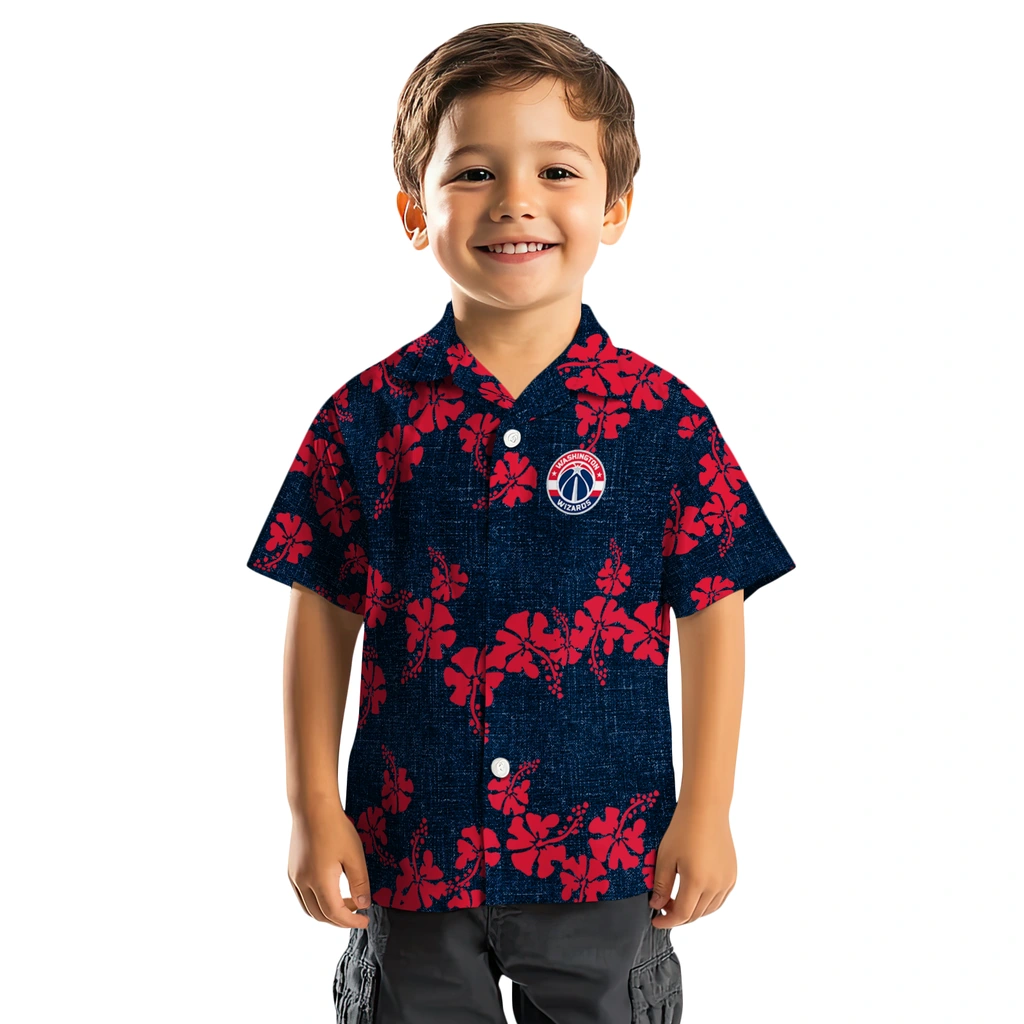 Washington Wizards Hawaiian Shirt - 50th State Flower washington wizards hibiscus petals blue hawaiian shirts top rated