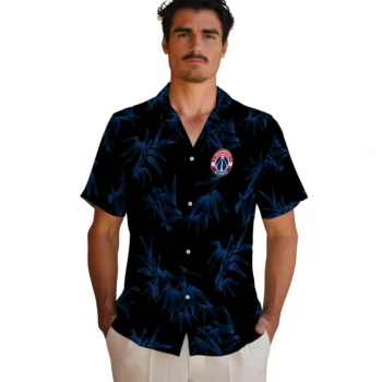 washington wizards bamboo branches blue black hawaiian shirts fashion forward