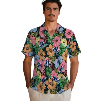 washington wizards brilliant hibiscus garden hawaiian shirts fashion forward
