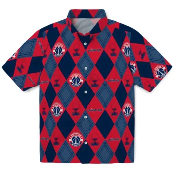 washington wizards balloon plaid blue hawaiian shirts best selling