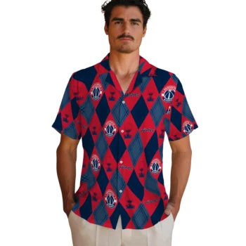 washington wizards balloon plaid blue hawaiian shirts fashion forward