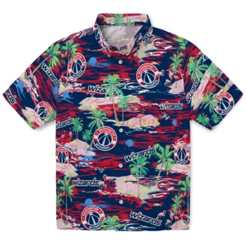 washington wizards flamingo retreat blue hawaiian shirts best selling