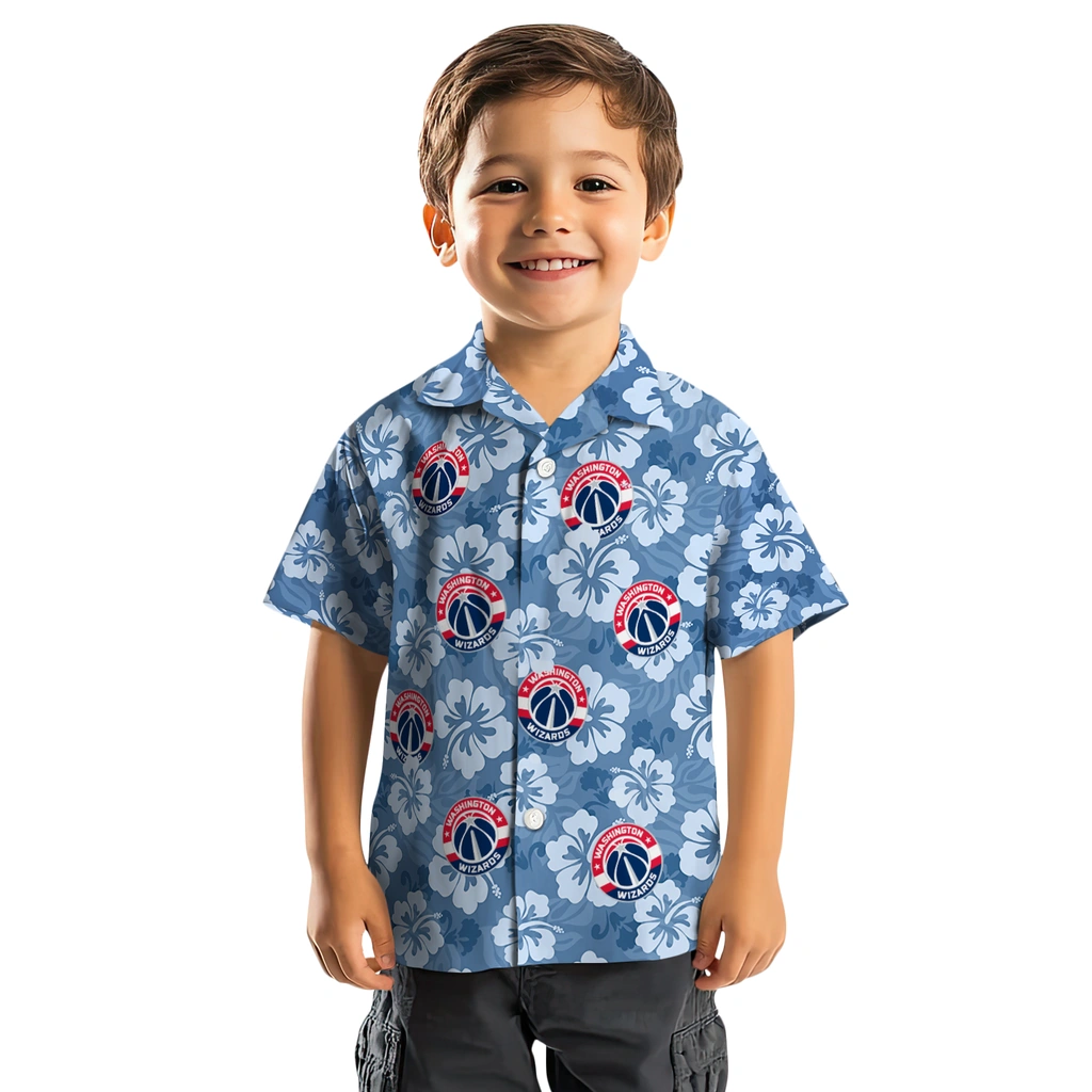 Washington Wizards Hawaiian Shirt - Hibiscus Cluster washington wizards hibiscus cluster blue hawaiian shirts top rated