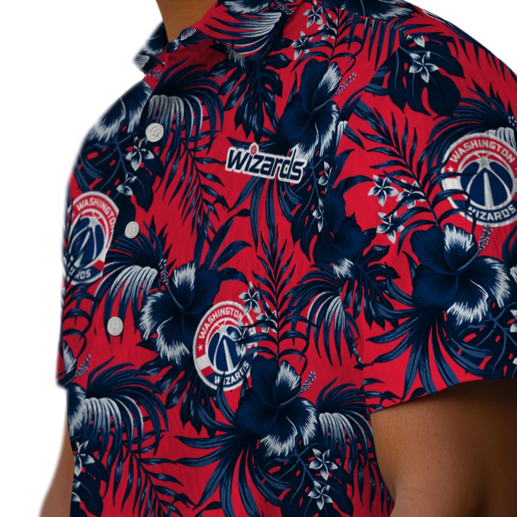 Washington Wizards Hawaiian Shirt - Hibiscus Exotic washington wizards hibiscus exotic blue hawaiian shirts trendy