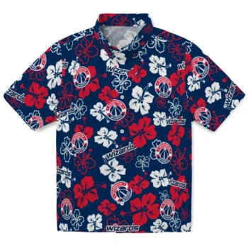 washington wizards hibiscus bloom blue hawaiian shirts best selling