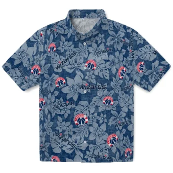 washington wizards hibiscus oasis blue hawaiian shirts best selling