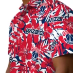 Washington Wizards Hawaiian Shirt – Hibiscus Overlay