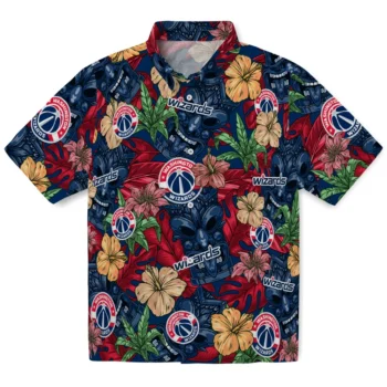 washington wizards tiki jungle blue hawaiian shirts best selling