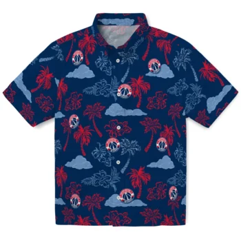 washington wizards palm and clouds blue hawaiian shirts best selling