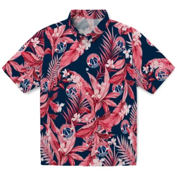 washington wizards palm leaves blue hawaiian shirts best selling