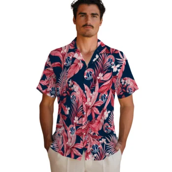 washington wizards palm leaves blue hawaiian shirts fashion forward