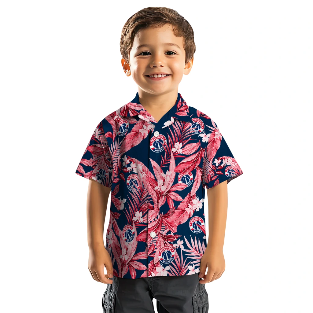 Washington Wizards Hawaiian Shirt - Palm Leaves washington wizards palm leaves blue hawaiian shirts top rated