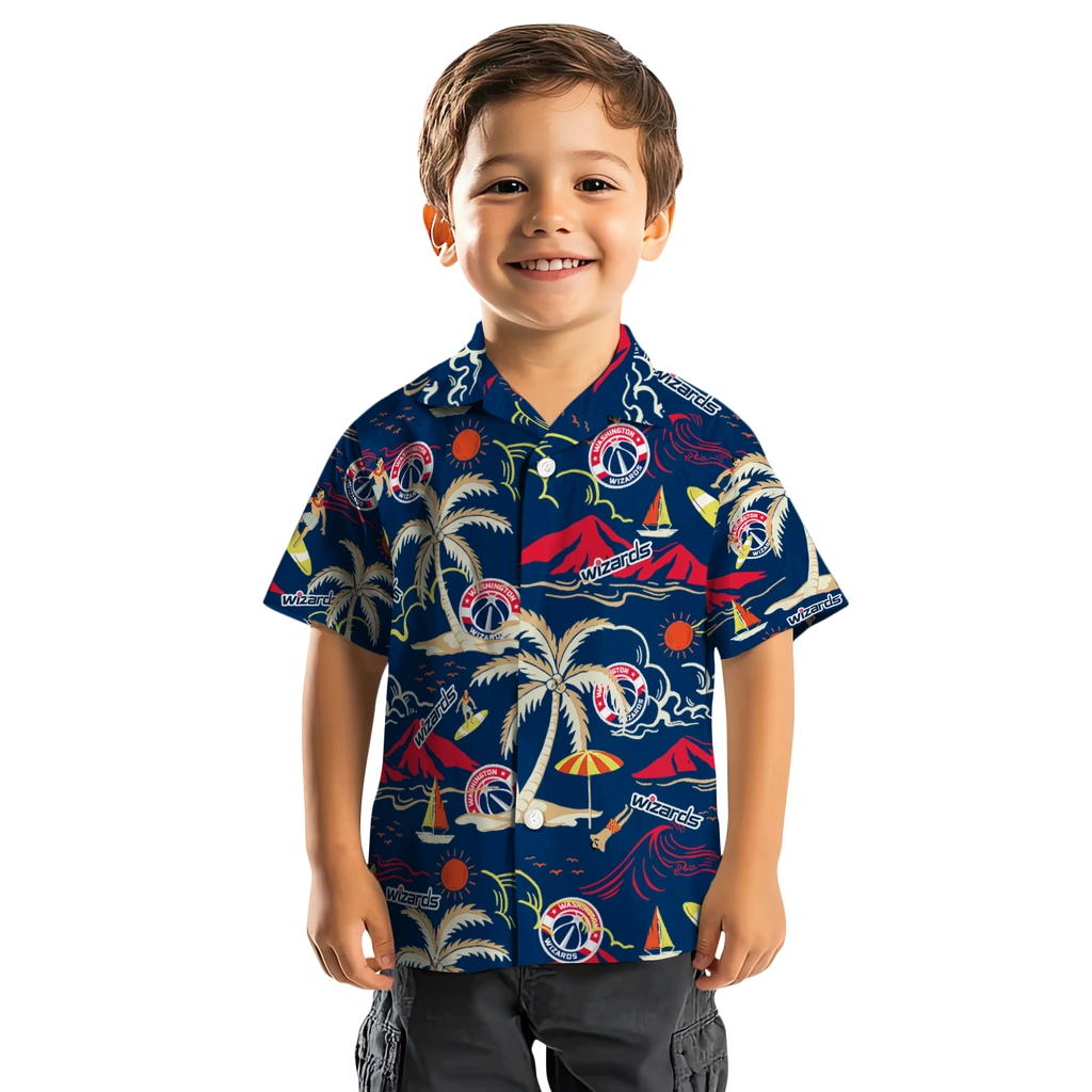 Washington Wizards Hawaiian Shirt - Palm Tree Island washington wizards palm tree island blue hawaiian shirts top rated