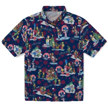 washington wizards simpsons christmas blue hawaiian shirts best selling