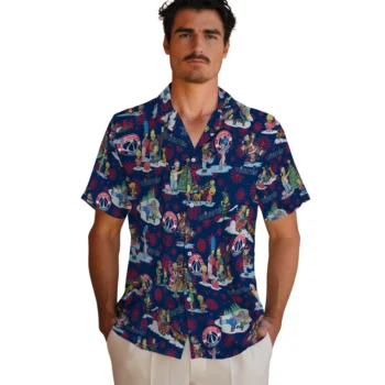 washington wizards simpsons christmas blue hawaiian shirts fashion forward