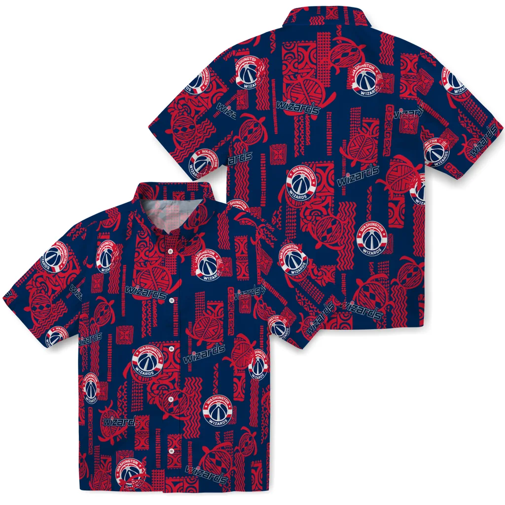Washington Wizards Hawaiian Shirt - Turtle Lines washington wizards turtle lines blue hawaiian shirts high quality