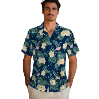 west virginia mountaineers flamingo palms blue hawaiian shirts fashion forward